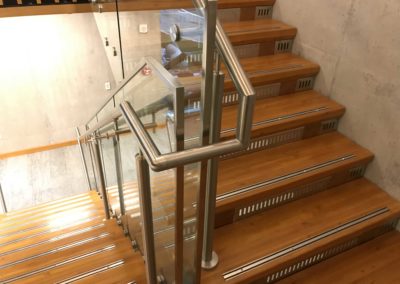 metal & aluminum & glass stair railings