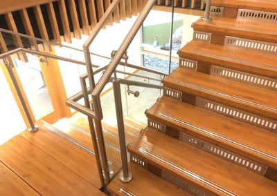 metal & aluminum & glass stair railings