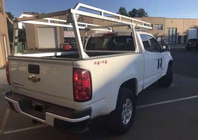 white chevy colorado truck rack right side view june 2019