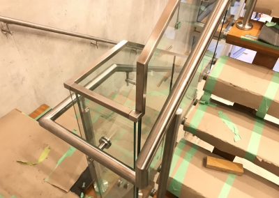 glass railings stair
